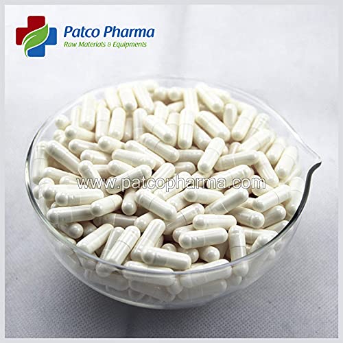 PATCO PHARMA RAW MATERIALS & EQUIPMENTS Size 0 White Empty Gelatin Pill Capsule - Gluten Free/Halal Certified | Diy Powder Filling (Pack Of 500 Pcs) 1