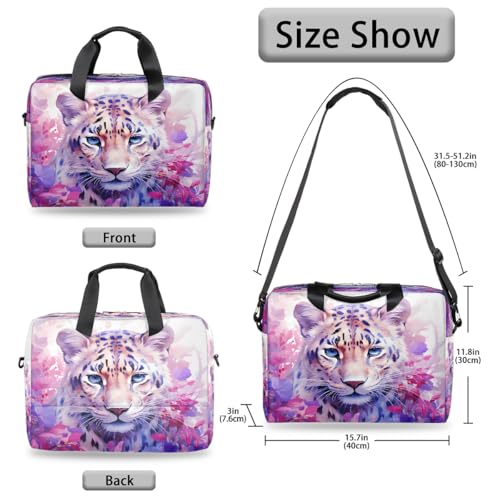 Maletín para laptop 15.6-16 pulg morado floral resistente agua miniatura 6