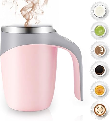 Taza de café con agitación magnética automática, taza de café recargable con agitador, taza de agitación automática para oficina y viajes, mezcla