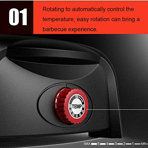 SETSCZY Raclette-Grill, 1200 Watt, abnehmbare Grillplatte, Antihaftbeschichtung, Thermostate Raclette Grill… – Bild 3