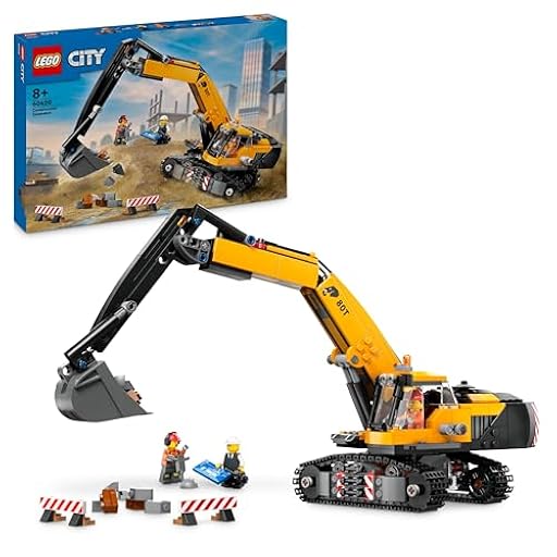 LEGO City Excavadora de Obra Amarilla Perforadora de Juguete, Regalo de Cumpleaños para Niños y Niñas de 8 Años o Más, Minifiguras de Conductor, Obrero y Arquitecto, Juego Creativo 60420 | Ya disponible en tu tienda friki favorita! En mundofriki.es!