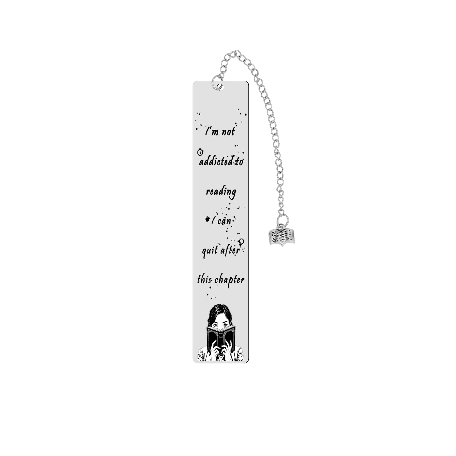 Funny Bookmark Gifts for Women&Men-Laser-Engraved ‘I'm Not Addicted to Reading，Can Quit After This Chapter’-Unique Gifts for Friends，Birthday，
