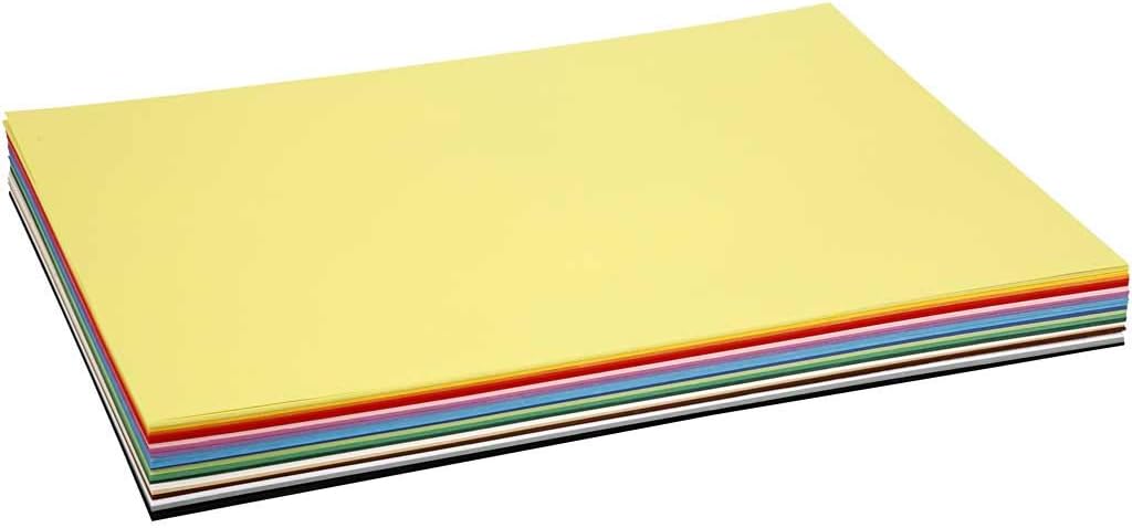 Coloured Kraft Card, A2 42x60 cm, 180 cm, asstd Colours, 20asstd Sheets