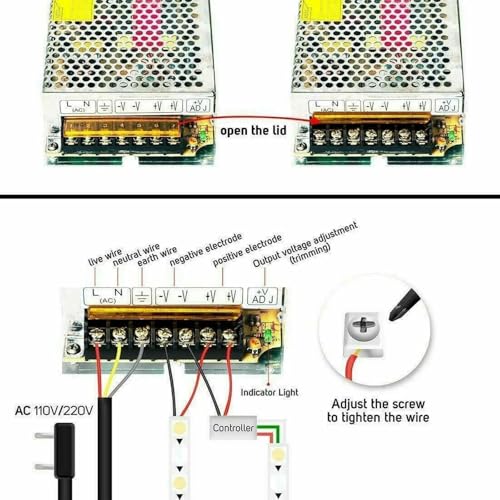 Transformateur AC-DC 5V 25A pour alimentation de bande LED
