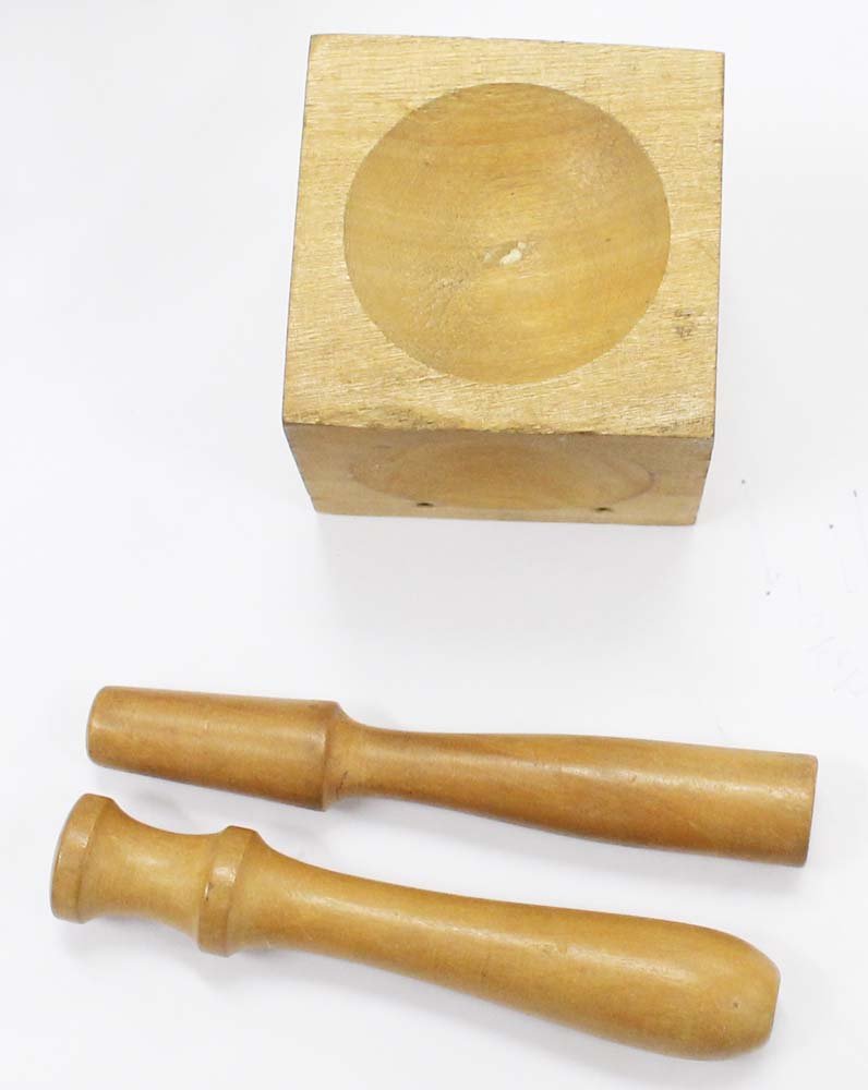 BENCH WIZARD Wooden Dapping Block & Punches Set | Precision Shaping & Forming | Non-Marring Surface