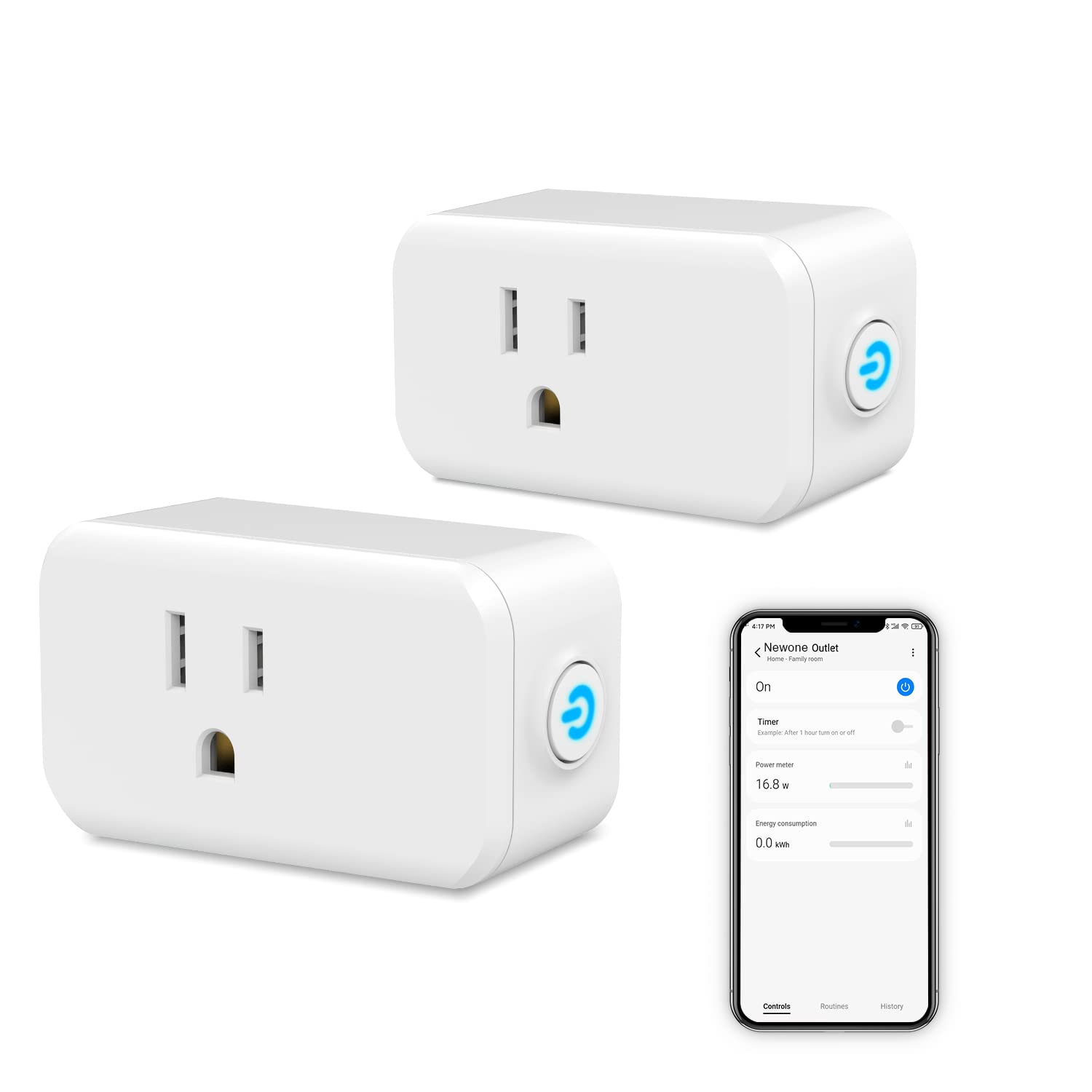 Buy 2 Pack Energy Meter Zwave Plug, Z Wave Outlet with Electricity
