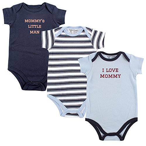 Image of Luvable Friends Baby Unisex Long Sleeve Bodysuits, 5-Pack