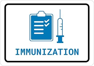 Immunization with Icon Landscape v2 - Wall Sign Facility Signs 12"x16" Metal Sign Danger Warning Man Cave Yard Indoor Or Outdoor