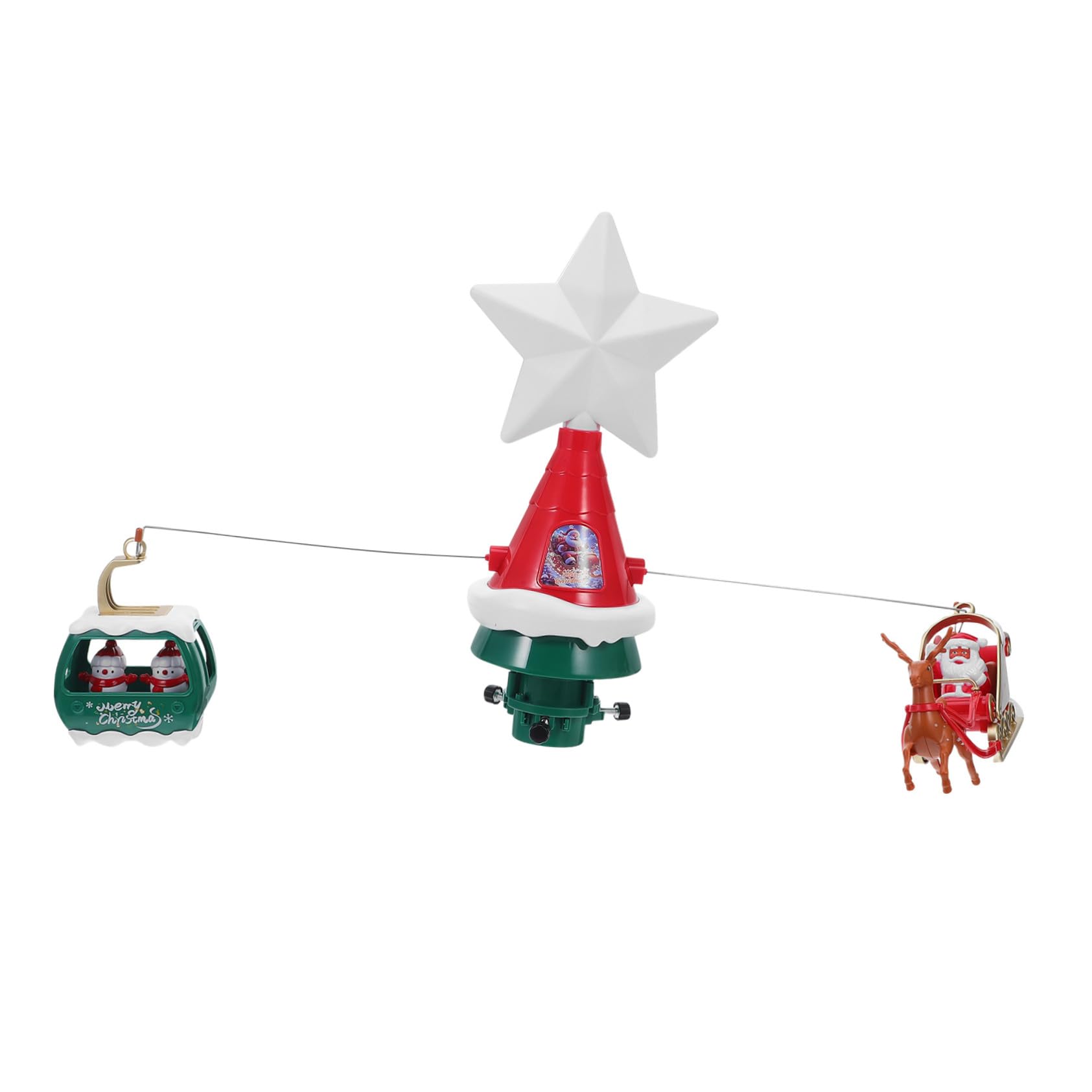 Estrella de árbol navideño giratoria con Papá Noel, el regalo decorativo perfecto para el hogar