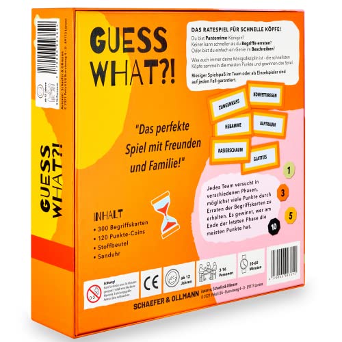 GUESS WHAT?! - Das Ratespiel für schnelle Köpfe! Begriffe erraten & Pantomime Spiel | Gesellschaftsspiel perfekt für lustigen Spieleabend mit Freunden & Familie – Bild 3