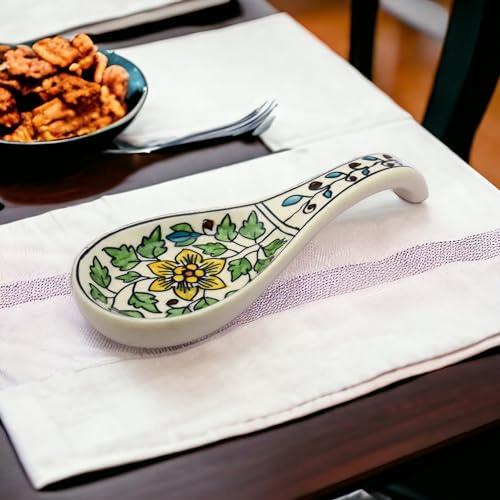 Image of Malaikah Ceramic Spoon Rest Pack of 4 for Home, Kitchen, Dining, Kitchen Decor & Gifting
