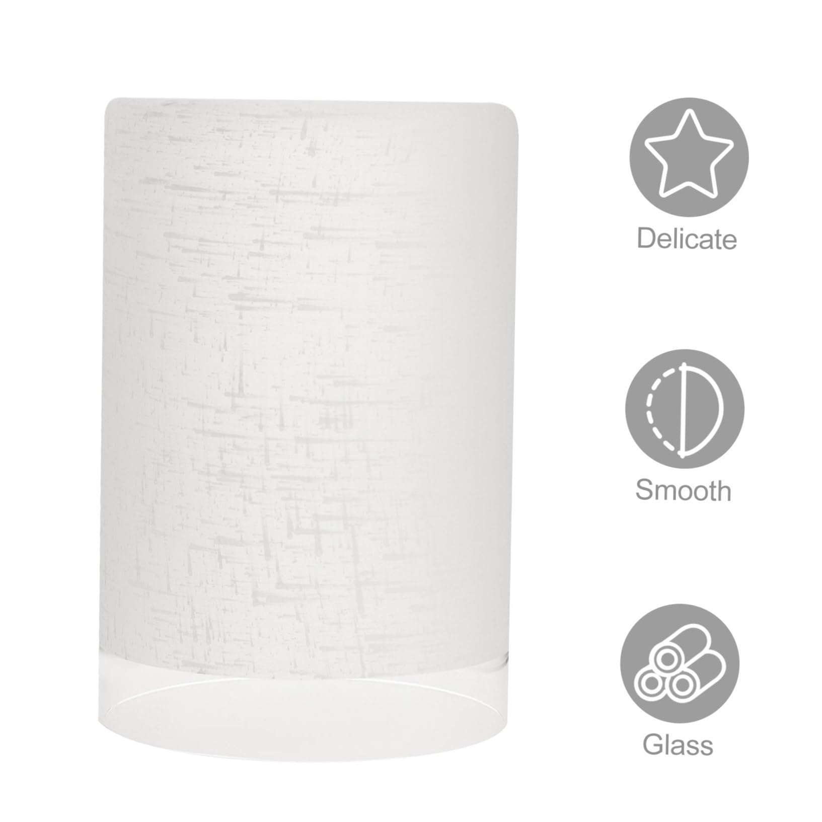 LIFKOME 2pezzi Paralume Cilindrico in Vetro per Lampade Sospensione Copriparalume Decorativo Paralume di Ricambio per Lampadari e Apparecchi di Illuminazione