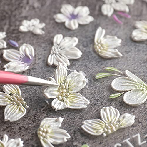 Sagebio Self Adhesive 5D Effect Nail Art Sticker 6 Sheets Nail Decals Accessories #TOP4