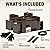 TIDYBOSS Outdoor Firewood Log Storage Rack | 2x4 Bracket kit | Adjustable to Any Length with Seal Strip, Gloves, Steel Plates and Screws (Dark Brown)