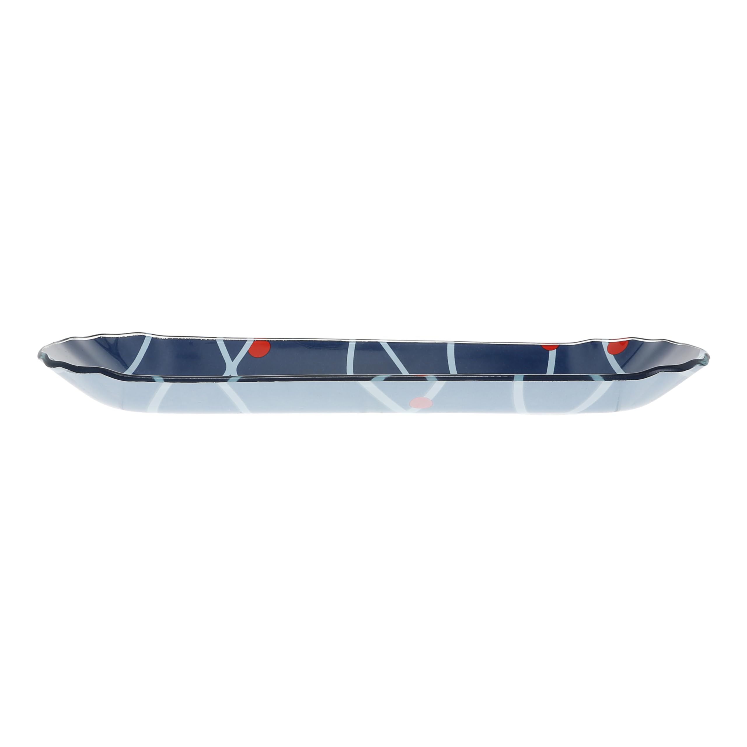 Pawilon - kotwica - 28 cm taca do serwowania z trzema miseczkami 56 ml zestaw vintage jezioro plaża łódź nabrzeże ocean wybrzeże kuchnia dekoracja naczynia do serwowania