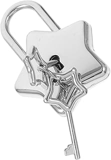 ULDIGI Laptop Padlock Book Padlock Star Shape Padlock Diary Lock Star Shape Lock Star Shaped Padlock Small Lock Cute Lock Metal Padlock Star Shaped Lock Star Lock Decorate Key Alloy