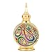 H&D HYALINE & DORA Vintage 18ml Empty Refillable Egyptian Style Enameled Metal and Glass Perfume Bottle