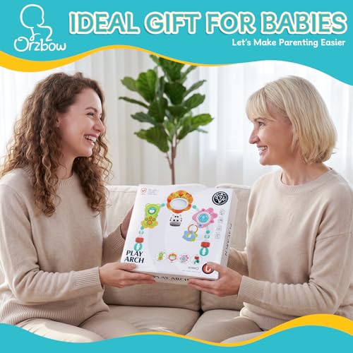 Image of Orzbow Adjustable Stroller Hanging Toys, Arch Crib Mobile with Fascinating Toys to Stimulate Baby's Senses and Develop Motor Skills, Baby Mobile for Bassinet, Car Seat & Bouncer, Lion