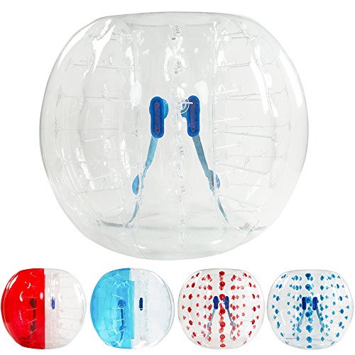 AmazingsportsTM Inflatable Bumper Ball Bubble Soccer Balls Dia 5’ (1.5m) Bubble Football Ball for Adults (Transparent, 1.5M)