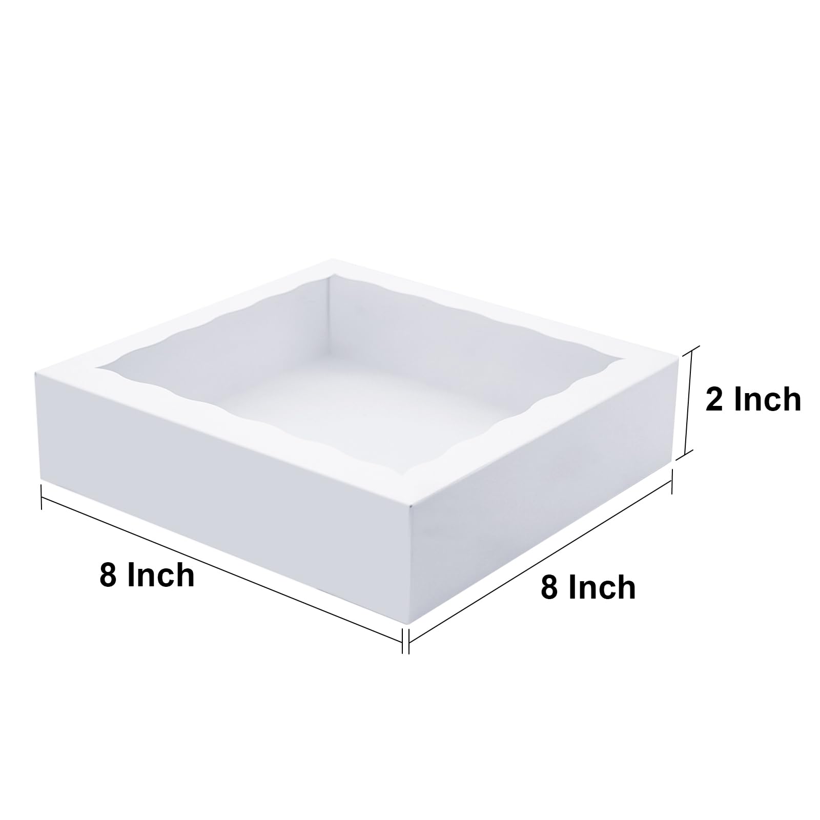 20-Pack 10x10x8 Inch Cake Boxes With Window – Clear View Bakery Boxes For Cakes, Pastries, Cookies & Desserts