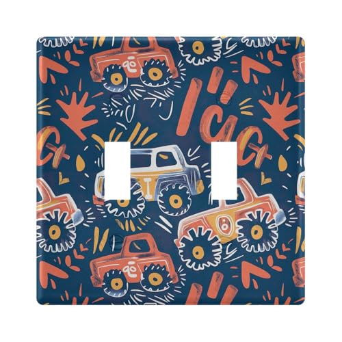 UMIRIKO Cartoon Car Light Switch Cover Plate Covers Decorative Double Toggle Home Decor 202b5349