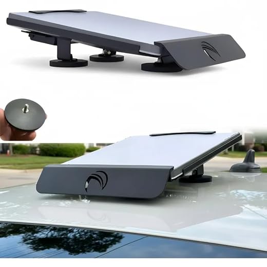 Starlink Mini Suporte Para Carro Base Veicular Para Uso Externo Móvel Instalação no Teto Com Ímãs Starlinkmini Antena 4 Gen Geração Plug And Play Sinal Internet Conexão Viagem (Preta)