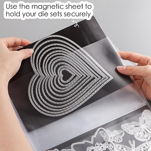 Image of 5 Sheet Binder Pockets Inserts with one pockets A4 Size 4 Hole Binder Folder for Dies and Stamps Storage,Waterproof PVC Clear Bags Protectors for Cutting Dies Stencil Album Stamp Crafts Storage