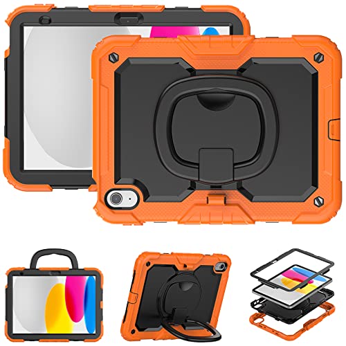 Coque iPad 11 2025 antichoc orange housse tablette A11 avec support - 6