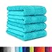 Produktbild BaSaTex - 4er Pack Handtuch Set für Haushalt & Gäste - Frottee-Handtücher mit Aufhängeschlaufe aus weicher Baumwolle in 50x100cm - Waschtücher für Bad Öko-Tex Made in Green - Türkis