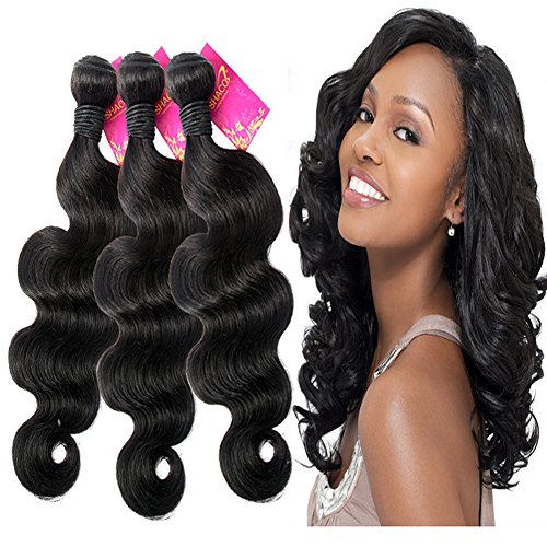 Shacos 7A Hair Weave 12 14 16 Inch Brazilian Virgin Human Hair 3 Bundles Nature Color Brazilian Body Human Hair Weft Hair Extensions Clip in 100g/bundle