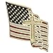 Hattricks Goodimpression American Flag with Christian Cross One Inch Lapel Pin