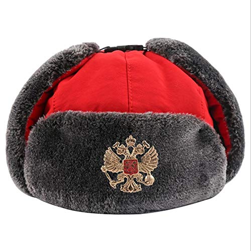 Chapka homme militaire russe avec badge pilote | Chapeau ushanka de neige chaud et imperméable