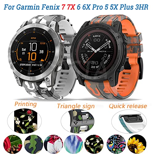 Correas de silicona 22mm compatibles con Garmin Fenix 6 QuickFit color ágata 2