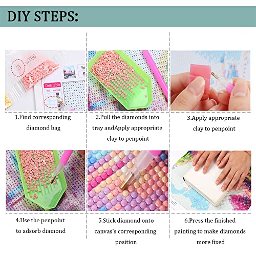 Image of Amphol Diamond Art Kits for Adults - Beach Full Round Drill Diamond Painting Kit with Tools - 5D DIY Embroidery Craft Kits for Home Decor Gift- 12 inchx16 inch