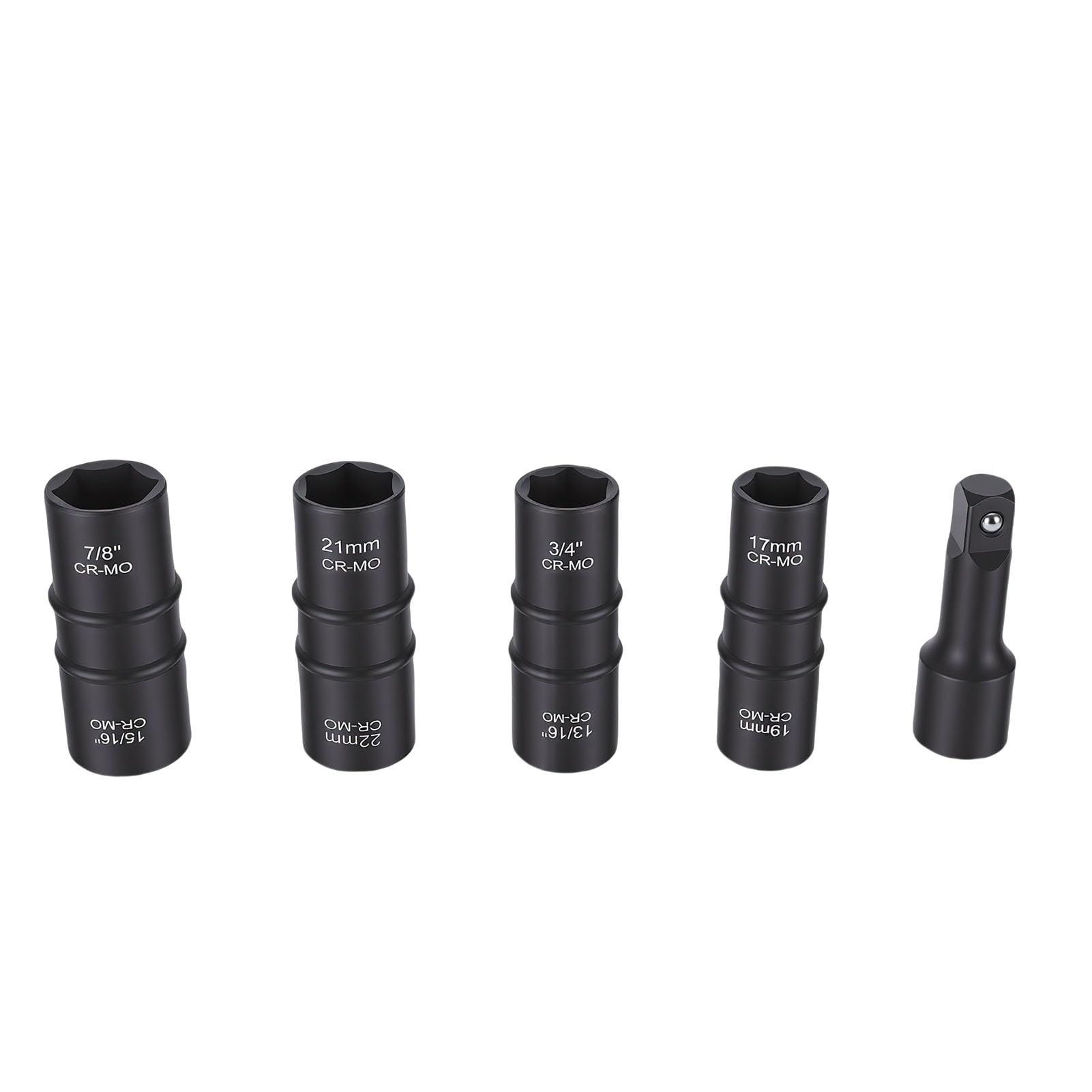 Llave de Vaso para Tuercas de 1/2 Pulgada, 4 Cabezales Dobles Incluidos