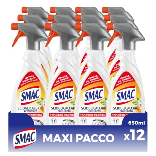 Smac Scioglicalcare Profumato, Detergente Spray, 650 ml x 12 Pz