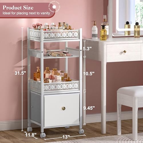 Organiseur de maquillage grand format avec tiroirs pour coiffeuse - 7
