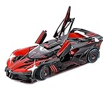 Toy Car Model for Bugatti Compatible with 1:24 Bugatti Bolide Alloy Diecast Car Toy with Lights and Music, Pull Back Car Toys for Kids Boys Girls Gift (Red)