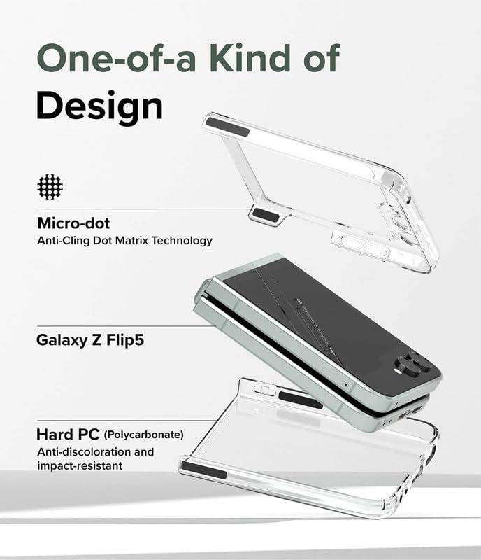 Image of Case Creation Brand - Mobile Cover for Samsung Galaxy Z Flip 5 (Soft & Flexible Back Case), Transparent