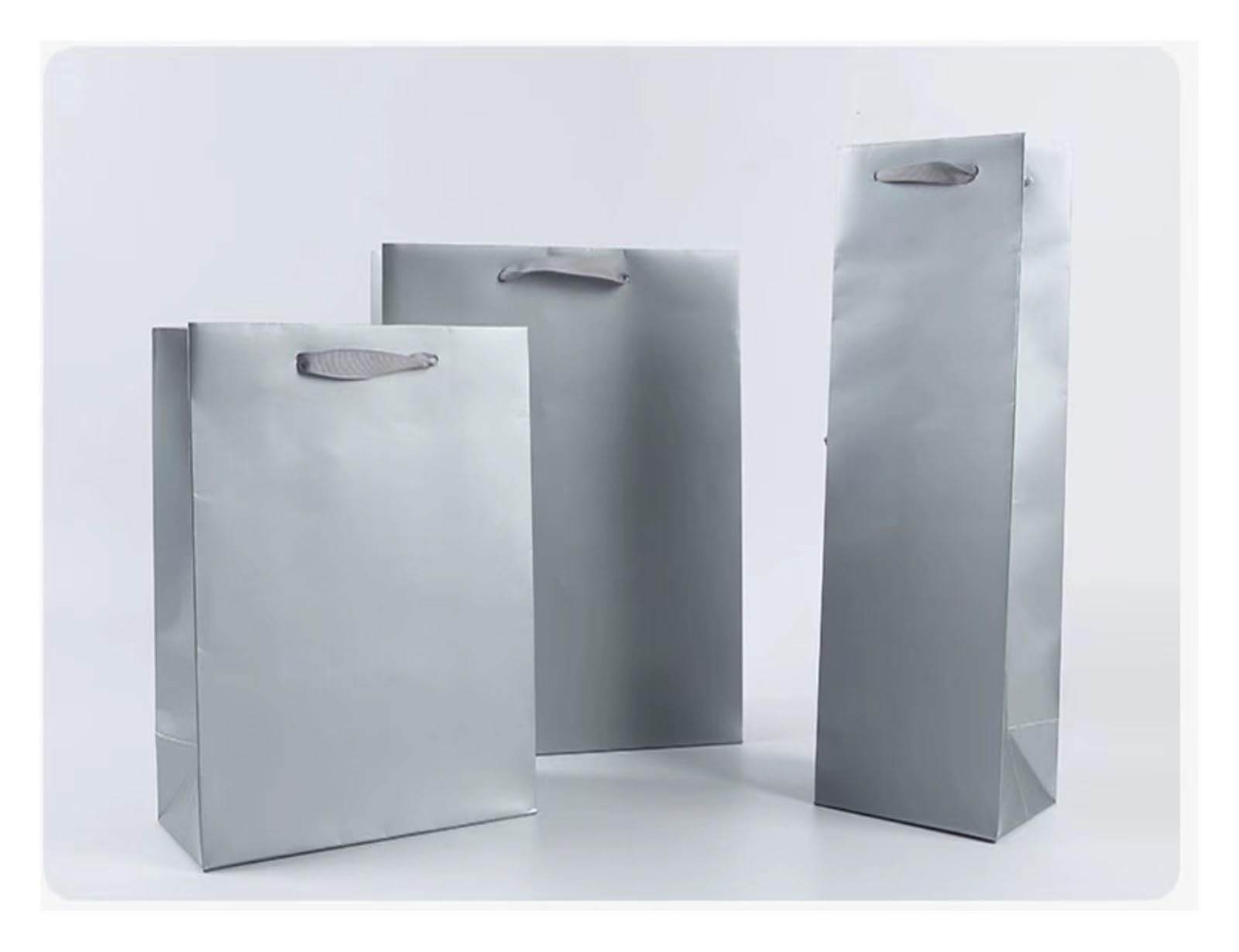 Torby papierowe Kraft Torby na imprezy, Torby prezentowe, Torby do pakowania Torby prezentowe Torby płócienne Torby papierowe Kraft Torby na zakupy(Silver)