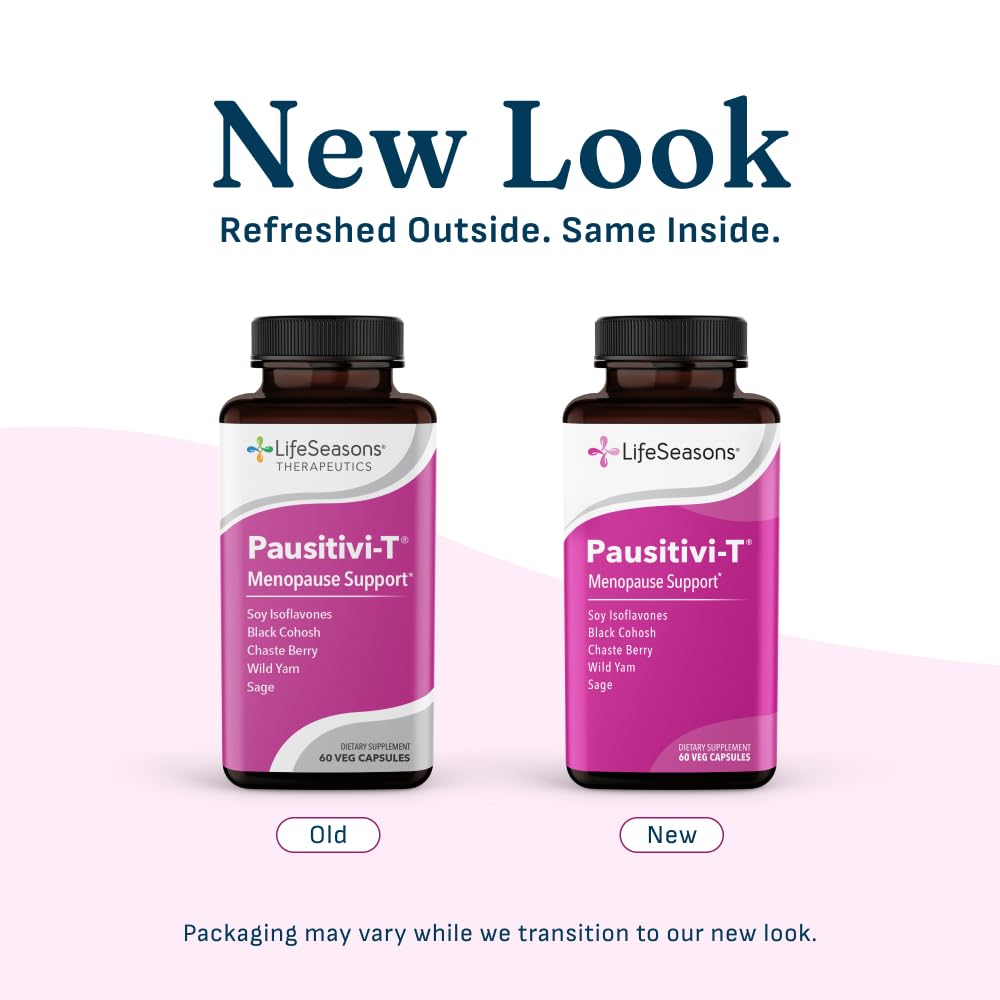 Pausitivi-T - Menopause Support Supplement - Powerful Relief for Hot Flashes, Hormone Imbalance & Night Sweats - Nourishes Tissue - Sage, Chasteberry, Soy Isoflavones & Black Cohosh - 60 Capsules — Amazon image 6