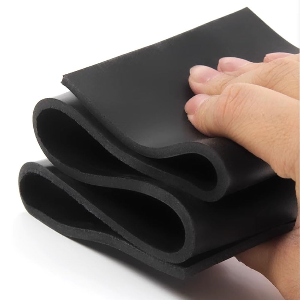 Piastra in Gomma Nera Isolante in Neoprene per Macchine Industriali Fai-da-Te, Lato di 600 mm,600mm×600mm×10mm