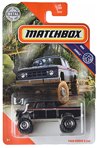 Matchbox 1968 Dodge D200 Negro escala 1:64 miniatura 1