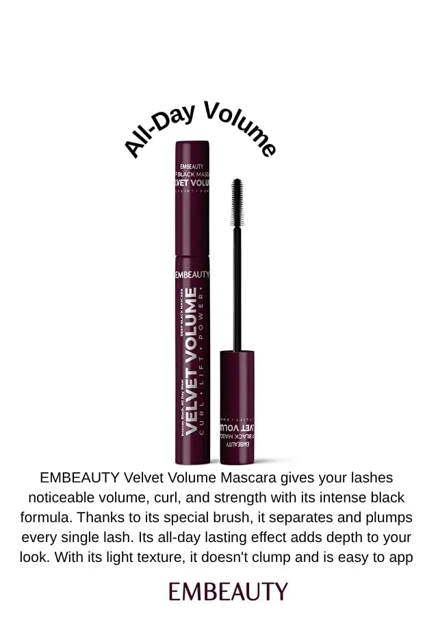 Ultra Black Volumizing Mascara – Lengthening, Waterproof & Smudge-Proof Formula, Long-Lasting Full Volume Effect, Easy-Apply Original Size Brush – 9 ml / 0.30 fl oz