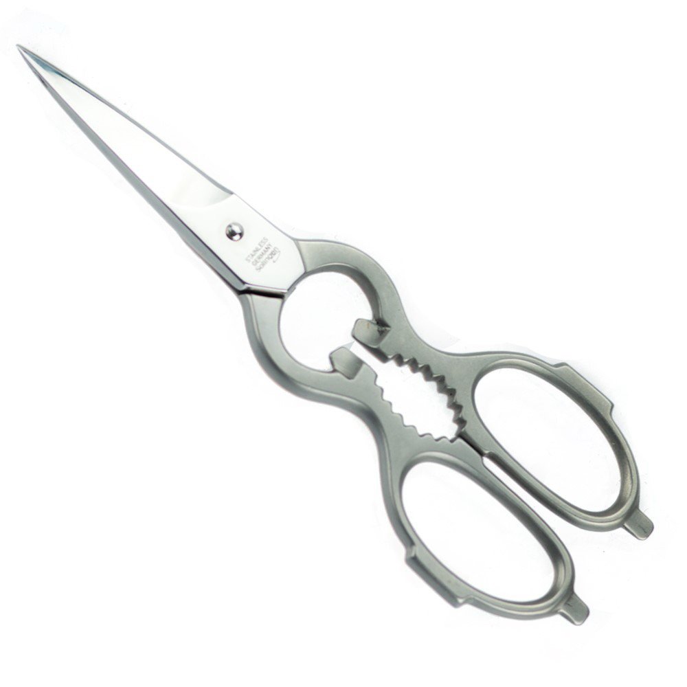 Tijeras de cocina Solinger de 20 cm, de acero inoxidable mate con dentado unilateral.