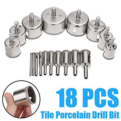 Juego de Brocas Diamante para Vidrio y Mármol 18 Pzas 4-50mm miniatura 6