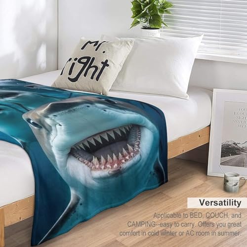 Plaid polaire canape requin couverture douce flannel 180x200