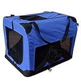 Unsere super Transportbox ist für Hunde aller Rassen, für Welpen und für alle anderen Tiere wie z.B. Katzen geeignet. Durch das moderne Design und durch das extra strapazierfähige Material ist diese faltbare Transportbox ein super Wegbegleiter auf Reisen und zum Tierarzt und der ideale Ruheplatz für Zuhause.