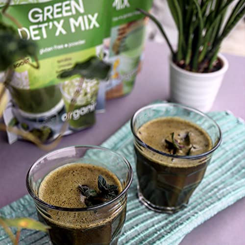 Dragon Superfoods Green Det'x Mix-Spirulina, Chlorella, Gerstengras und Weizengras. 100% Bio, Gluten free und Vegan - 200g
