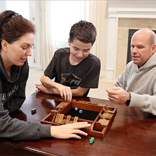 Shut the Box juego de mesa clásico de 4 jugadores miniatura 2